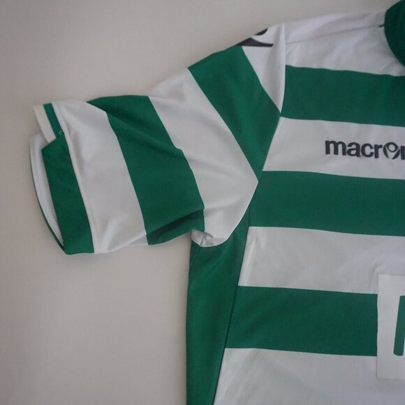 Macron Sporting Portugal Green White M14 Home Shirt Soccer Football Jersey 3XL - Picture 7 of 12